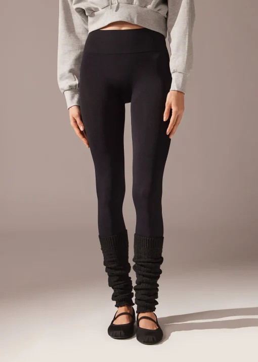 Mocno kryjące legginsy z mikrofibry