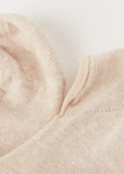 Niewidoczne skarpety unisex z bawełny i lnu