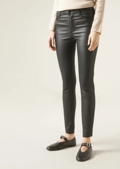 Obcisłe Legginsy z Imitacji Skóry