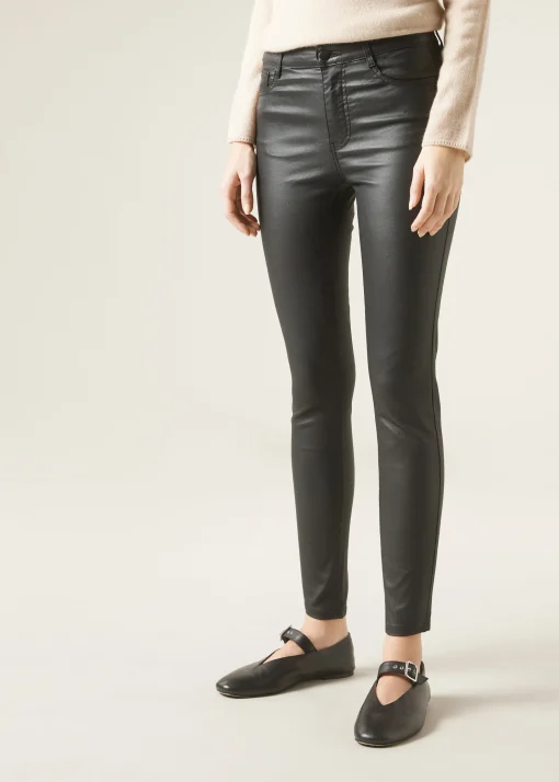 Obcisłe Legginsy z Imitacji Skóry