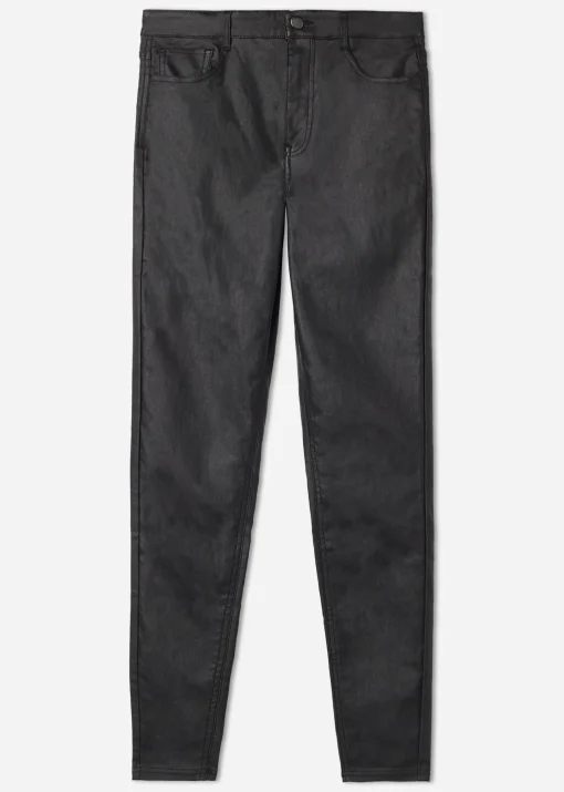 Obcisłe Legginsy z Imitacji Skóry