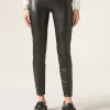 Ocieplane legginsy z imitacji skóry