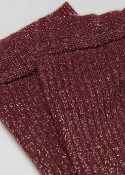 Skarpety prążkowane brokatowe