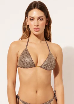 Trójkąt z wyjmowanymi wkładkami góra od kostiumu Glittering Net