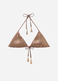 Trójkąt z wyjmowanymi wkładkami góra od kostiumu Glittering Net